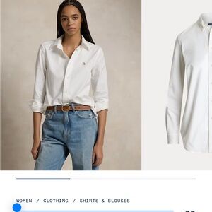 Ralph Lauren White Dress Shirt Classic Tailored Design